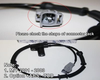 Sensor de velocidad de rueda ABS delantero OEM + ABS-TOD Ssangyong Rexton 2001-2003 4892008010 Foto 1 de 2