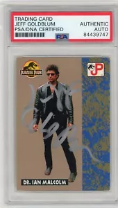 Jeff Goldblum 1993 Topps Jurassic Park Rookie #16 PSA/DNA Autograph Ian Malcolm - Picture 1 of 3