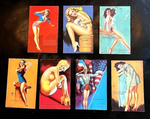 Seven 1940's Pinup Girl Picture Mutoscope Cards - Picture 1 of 1