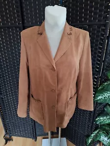 PIER ANGELINI JACKE WASCHLEDER BRAUNTON GR 44- 46 SCHÖNER ZEITLOSER KOMBI!!!! - Bild 1 von 7