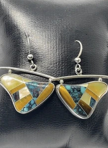 DTR Desert Rose Trading Jay King Multi-Stone 925 Sterling Silver Earrings  - Picture 1 of 9