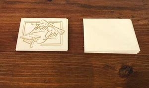 GraduationThank You Cards 14 Notecards 8 Envelopes School College Ivory Gold - Picture 1 of 7