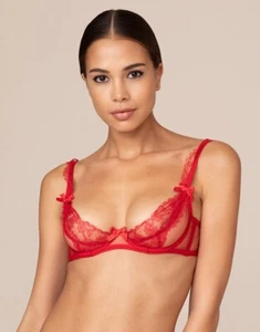 Agent Provocateur Willa Red Bra 34DD NWT - Picture 1 of 11