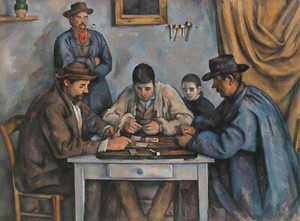 Paul Cezanne - The Card Players (1890-1892) Les Joueurs de Carte - 17"x22" Print