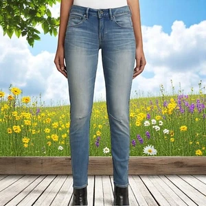 Womens Skinny Jeans G STAR RAW ARC 3D Medium Wash Super Stretch Trousers W27 L32 - Picture 1 of 7