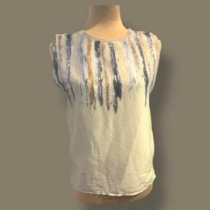 Zara Abstract Brushstroke Pailletten Tank Top • Gr. M • Artsy Indie Y2K Vibes - Bild 1 von 5
