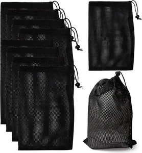 10Pcs Nylon Mesh Drawstring Bag,8 x 12 Inch Nylon Mesh Bags with Drawstrings - Picture 1 of 6