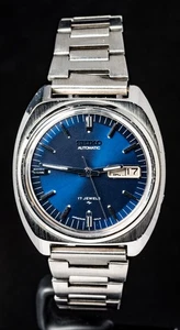 Seiko Blue Dial (7009-8100) Men's Automatic Vintage Watch-- Working, Ø38mm Case - Picture 1 of 15
