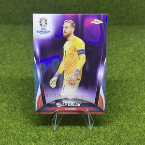 2024 Topps Chrome UEFA EURO #114 Jan Oblak Purple Lava Refractor #/175 - Picture 1 of 2