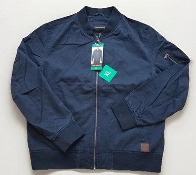 Lucky Brand Full Zip Bomber Jacket Mens Size XL Coat Blue Cotton Pockets New - Image 1 of 4