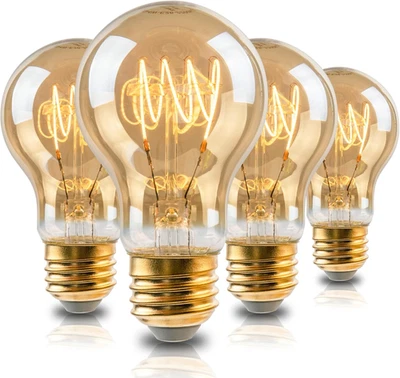 Vintage 6W LED Edison Bulbs, A19 Dimmable Edison Light Bulb, 2700K Warm White, E - Image 1 of 4