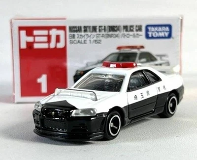 Coche de policía Tomica Nº1 Nissan Skyline GT-R BNR34 nuevo de Japón juguetes auténticos Foto 1 de 4