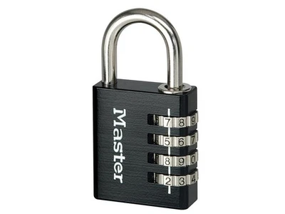 Master Lock Black Finish 40mm 4-Digit Combination Padlock MLK7640BLK - Image 1 of 4
