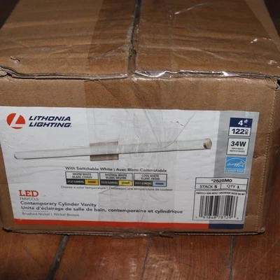 Lithonia Lighting Integrated LED Vanity Light Bar Brushed Nickel 46" 2525M0 - Image 1 of 4