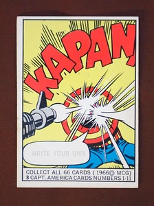 1966 DONRUSS MARVEL CARD #3 CAPTAIN AMERICA - Bild 1 von 2