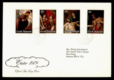 DR WHO 1979 COOK ISLANDS FDC COMBO DE PASCUA M54648 Foto 1 de 2