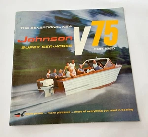 1960 Johnson Super Sea-Horse V75 Catalog / Brochure Outboard Motor Boat - Picture 1 of 9