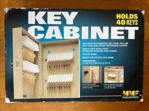 MMF Industries Locking Steel Key Cabinet, Holds 40 Keys  GREAT CONDITION 9x5x14 - Picture 1 of 2