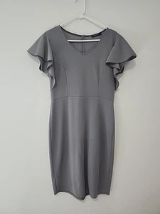 Mikarose Damen Midikleid Large Kurzarm Grau Bleistift - Bild 1 von 8