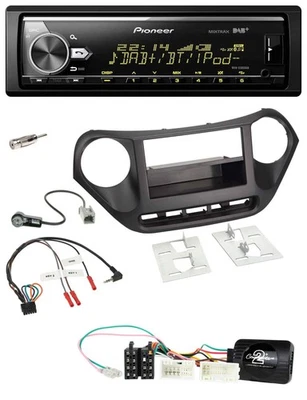 Pioneer Bluetooth USB DAB Lenkrad Autoradio für Hyundai i10 ab 2014 schwarz - Bild 1 von 4