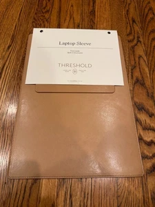 Threshold Laptop Sleeve Fauzx Suede Tan Size 11 x 15.5 inch New - Picture 1 of 6
