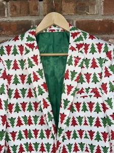 NWT Suslo Couture Men’s Christmas Trees Holiday Sport Coat Size M 40 - Picture 1 of 13