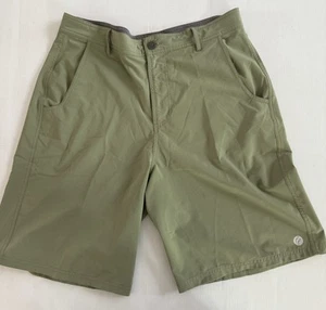 Free Fly Shorts Mens 34 Green Golf Chino Stretch Performance Active - Picture 1 of 10