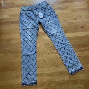 mnml D552 Chainlink Denim Jeans Blue Size 33 NWT Streetwear Y2K - Picture 1 of 8