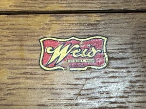 Scatola ricetta vintage Weis coperchio incernierato coda di rondine quercia windex carte made in Monroe MI USA - Foto 1 di 9