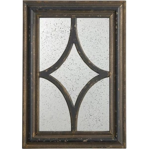A&B Home 32255-BLAC Anita 27.6 X 19.7 inch Black and Antiqued Wall Mirror - Picture 1 of 1