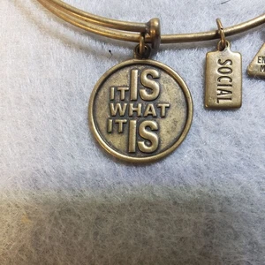 Bracciale Charm WIND & FIRE It's What It Is Gold-Tone USA 2013 Usato - Foto 1 di 5