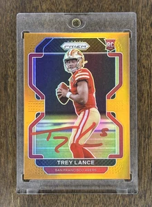 Prizm Trey Lance 2021 naranja/249 novato automático - Imagen 1 de 2