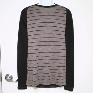 SMARTWOOL - Gray/Black Stripe 100% Merino Wool Thermal Sweater - Men's Large 🔥 - Picture 1 of 10