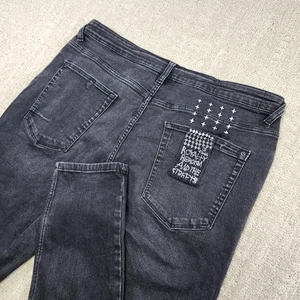 Ksubi Jeans Men 38x32 Van Winkle Black Rebel Skinny Fit Stretch Denim - Picture 1 of 13