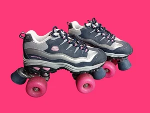 Vintage Sketchers Sport Roller Skates Navy/Hot Pink Women's Size 7 Used - Picture 1 of 5