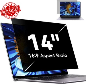 14 Inch Laptop Privacy Screen Aspect 16:9, Removable anti Glare Blue Light Prote - Picture 1 of 7