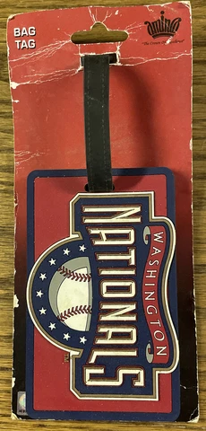 Washington Nationals Travel Bag Tag Luggage ID Tag Team Colors MLB Cover