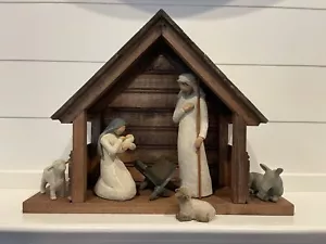 Handgefertigter Holzstall für Krippe (Weidenbaum Figur kompatibel) - Bild 1 von 7