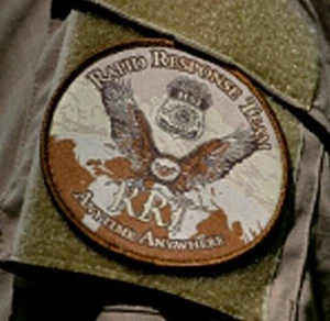 HSI CBP burdock INSIGNIA Patch: RAPID RESPONSE TEAM RRT Anytime Anywhere vêlkrö - Picture 1 of 5