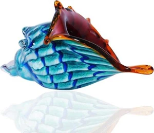 Hand Blown Glass Conch Figurines Ornament Sea Animals Collection Gift Seashell - Picture 1 of 6