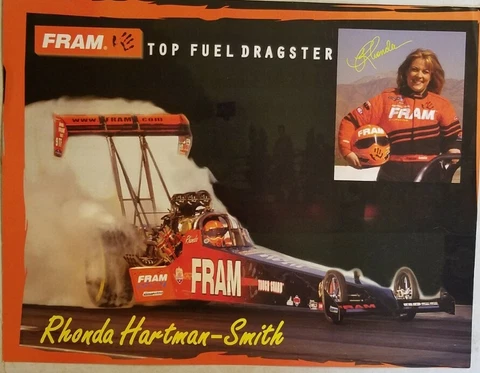 2003 Rhonda Hartman-Smith NHRA Fram Top Fuel Handout Fast Shipping 8.5 x 11 Cover