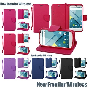 BLU Studio C D830U Cubierta Abatible Cuero PU Billetera Estuche para Teléfono con Ranuras para Tarjetas de Crédito - Imagen 1 de 6