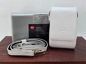 🌸[Unused] Leica 18699 Genuine Leather Camera Case White for C-LUX 2 From JAPAN - Picture 1 of 15