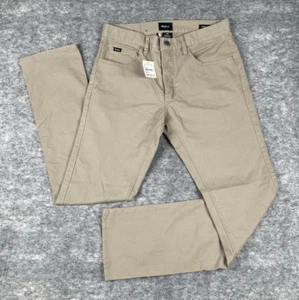 RVCA Stay Pants Men's 30x32 Beige Straight Fit Pant Stretch Twill Button Fly NWT - Picture 1 of 9