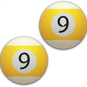 Set of 2 DJ 9 Ball #1 Nine Ball Slipmat Turntable 12" Scratch Pad Slip Mat DJ x2 - Imagen 1 de 5