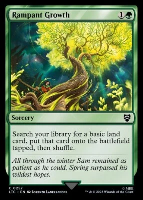 Rampant Growth 0257 Non Foil Common LOTR Commander MTG Near Mint - Image 1 of 2