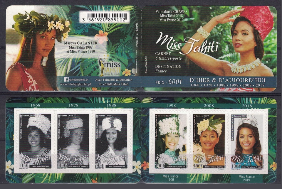 MISS TAHITI - French Polynesia - Booklet 2019 - Superb MNH (year 4 of 10) - Image 1 of 1