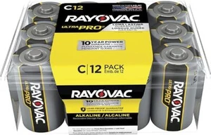Rayovac C Batteries, Ultra Pro C Cell Batteries, 12 Count - Picture 1 of 5