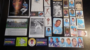 38 tarjetas misceláneas Slim Jim Flakey Topps Volpe Stancraft Dell años 60-70 Detroit Lions - Imagen 1 de 5
