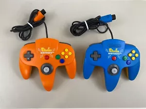 Nintendo 64 Pikachu Controller Set Orange/Blue/Yellow N64 Japan Import Tested - Picture 1 of 8